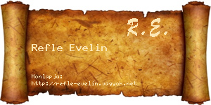 Refle Evelin névjegykártya